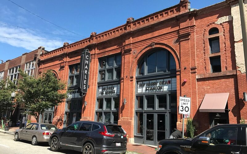 The Charles Theatre, a historic red-brick cinema on North Charles Street